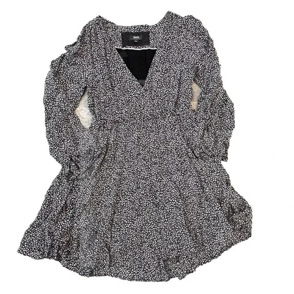 Anthropologie Dresses & Skirts - Anthropologie Maeve Women’s Blouson Mini Dress Size Small Black White Geometric